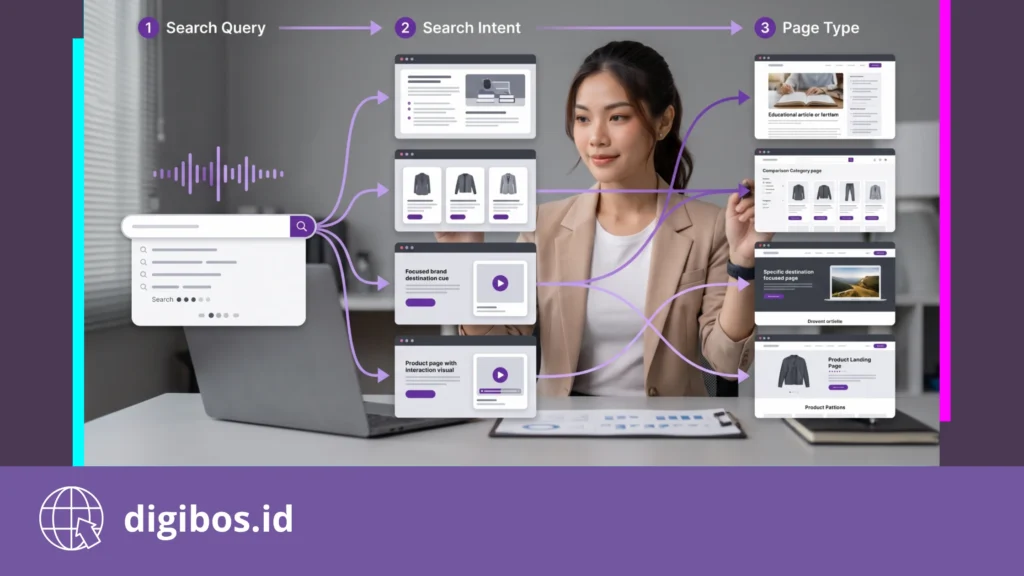 strategi seo marketing - search intent ke jenis halaman