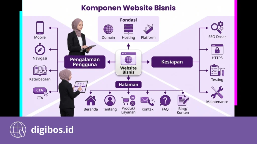 cara membuat website bisnis - struktur website