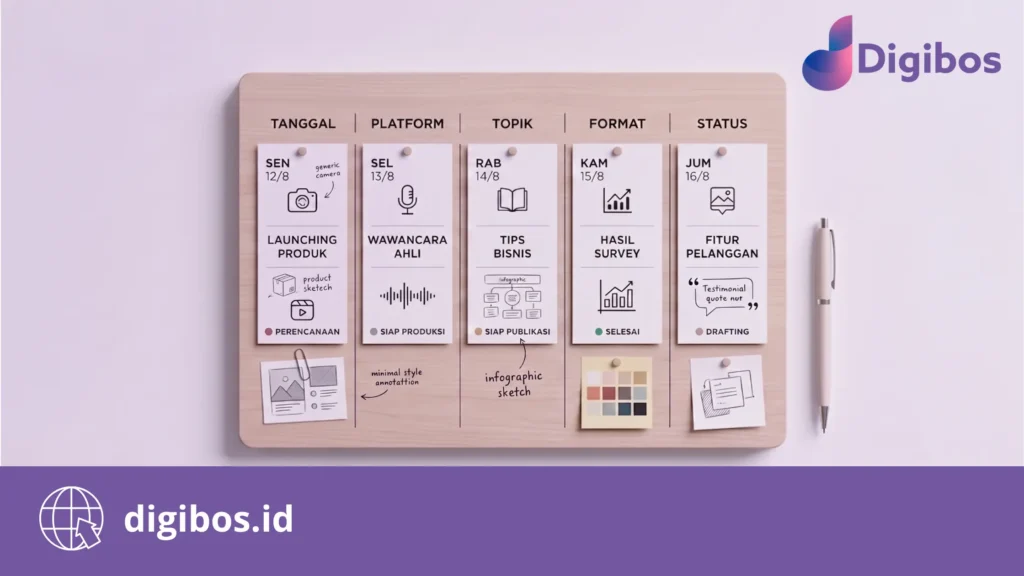 cara membuat content calendar
